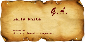 Galla Anita névjegykártya